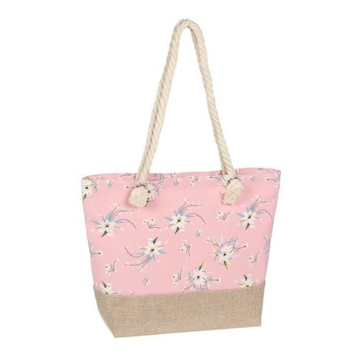 Sac de Plage Bi-Matiere a Bandouliere Femme