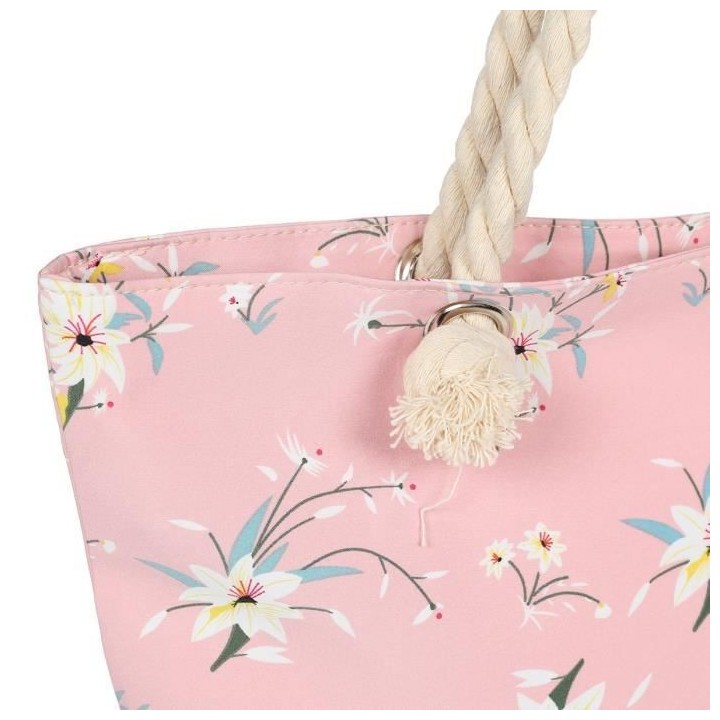 Sac de Plage Bi-Matiere a Bandouliere Femme