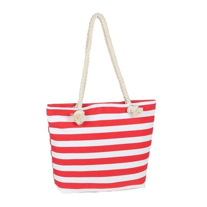 Sac de Plage Bi-Matiere a Bandouliere Femme