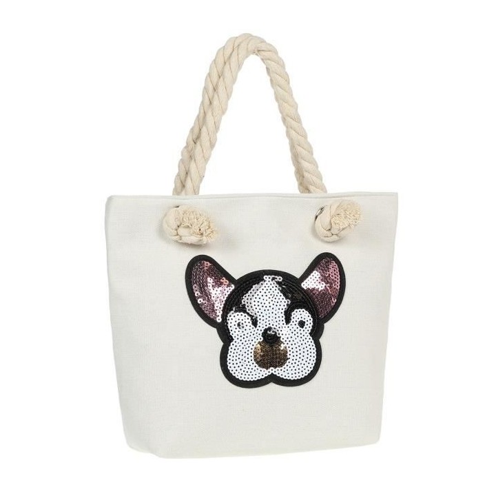 Sac de Plage a Sequins et a Bandouliere Femme