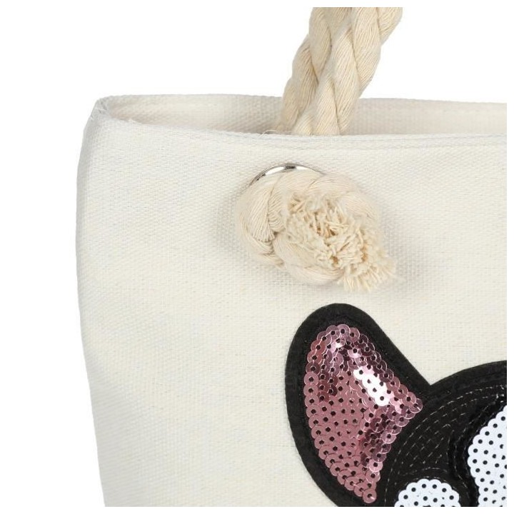 Sac de Plage a Sequins et a Bandouliere Femme