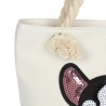 Sac de Plage a Sequins et a Bandouliere Femme