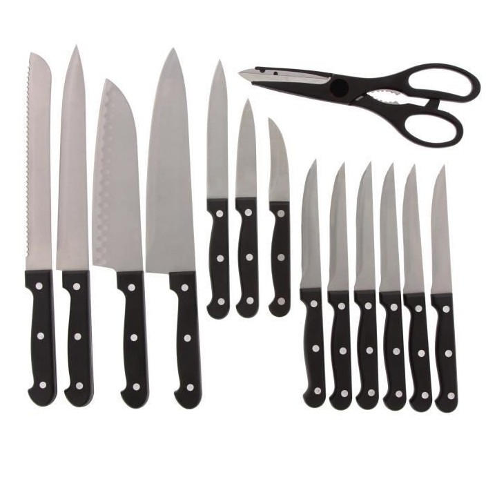 PRADEL EXCELLENCE Bloc en bois 17 pieces MACAO noir, gris et beige