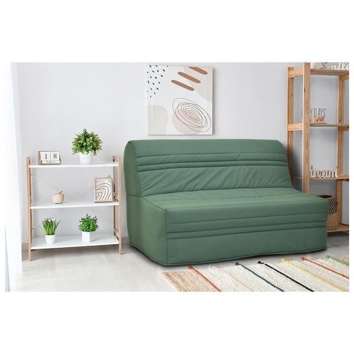 Banquette BZ - Tissu Vert - L143 x P97 x H89cm - Joe