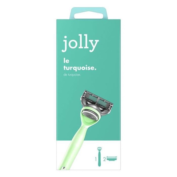 JOLLY Rasoir Turquoise - 2 Lames