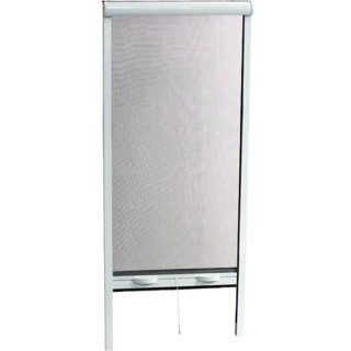 Moustiquaire de porte fenetre L160 X H220 cm en aluminium laqué blanc