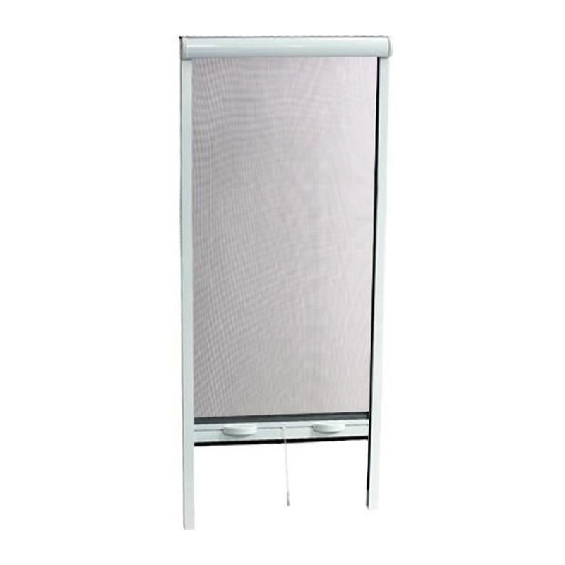 Moustiquaire de porte fenetre L160 X H220 cm en aluminium laqué blanc - Recoupable en largeur et hauteur