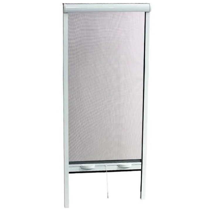Moustiquaire de porte fenetre L160 X H220 cm en aluminium laqué blanc