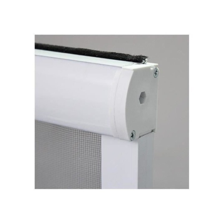 Moustiquaire de porte fenetre L160 X H220 cm en aluminium laqué blanc