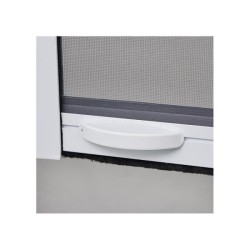 Moustiquaire de porte fenetre L160 X H220 cm en aluminium laqué blanc - Recoupable en largeur et hauteur