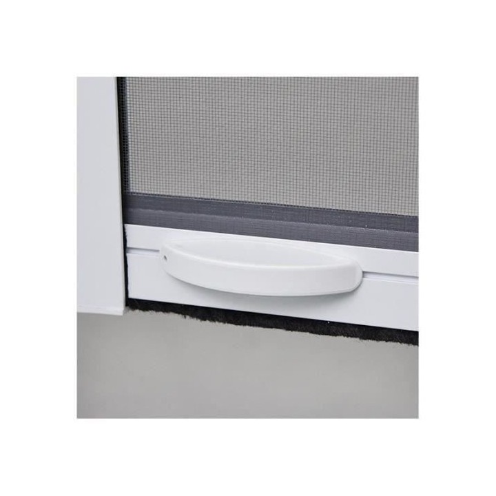 Moustiquaire de porte fenetre L160 X H220 cm en aluminium laqué blanc