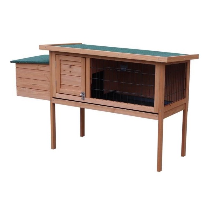 Clapier en bois pour lapin Jules 120x45x70 cm - Pour lapin