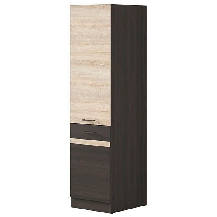 JUNONA Colonne de cuisine L 50 cm - Décor chene Sonoma et Wengé