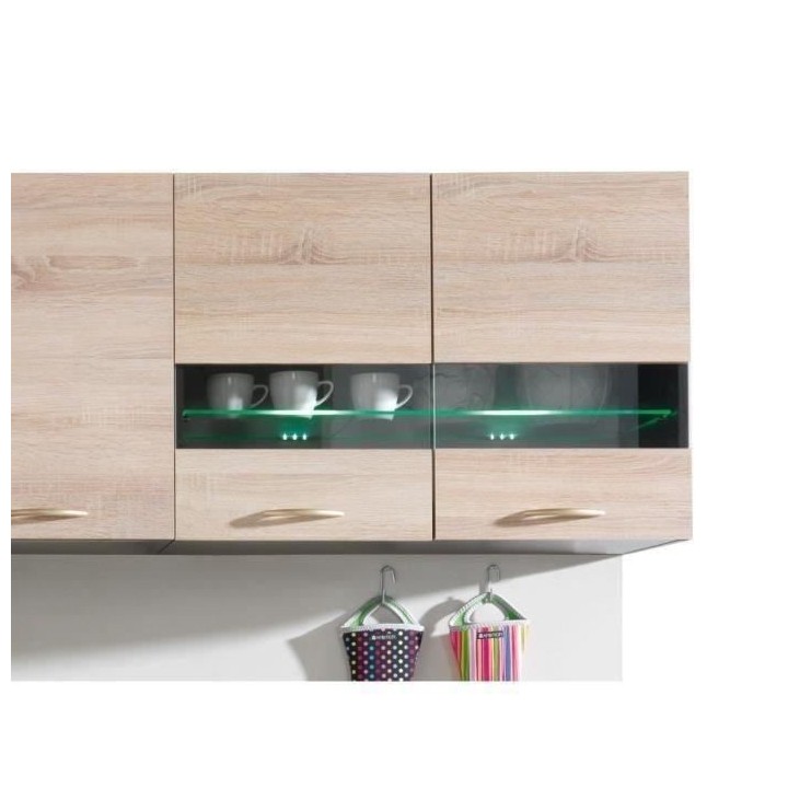 JUNONA Cuisine complete 2m40 avec éclairage LED - 7 éléments - Déc