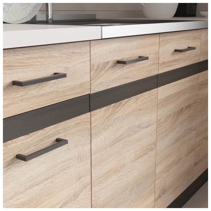 JUNONA Cuisine d'angle complete avec éclairage LED et plan de travail