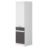 JUNONA Colonne de cuisine L 50 cm - Blanc brillant et gris