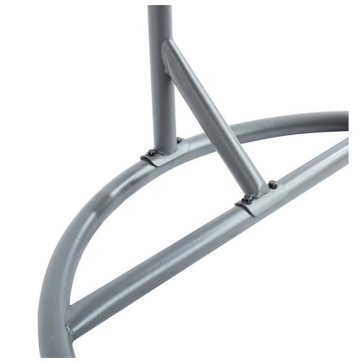 PORTO Fauteuil oeuf suspendu en résine tressée - Coussin en polyeste