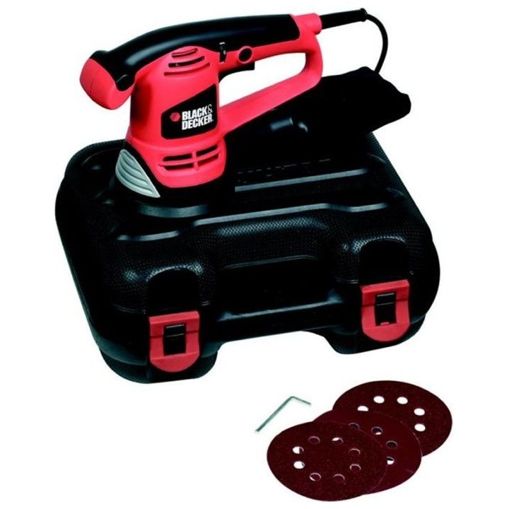 Ponceuse Excentrique Filaire 480W BLACK+DECKER (Livrée avec Coffret +