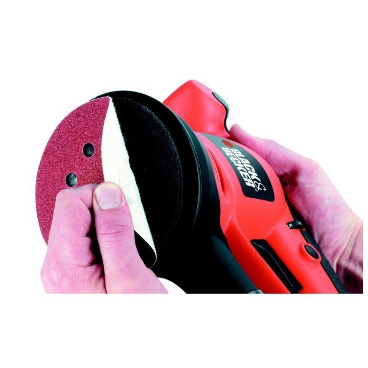 Ponceuse Excentrique Filaire 480W BLACK+DECKER (Livrée avec Coffret +