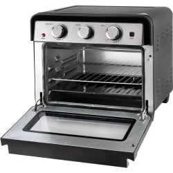 Mini-four et friteuse a air chaud combiné TKG AFO 2000 - 22L - 1700W - Acier inoxydable - 90-230° C - Noir