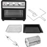 Mini-four et friteuse a air chaud combiné TKG AFO 2000 - 22L - 1700W - Acier inoxydable - 90-230° C - Noir