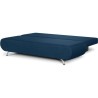 Banquette convertible avec le coffre - Tissu bleu denim et bleu chiné - L210 x P92 x H80 cm - KALIOPE