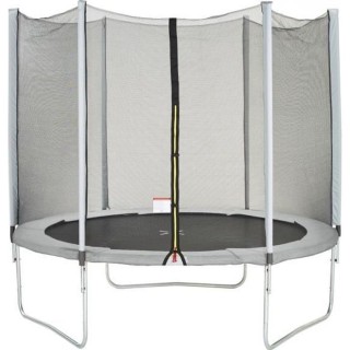 Trampoline Ø 250 cm Gris - KANGUI - Maxi Eco Avec Filet