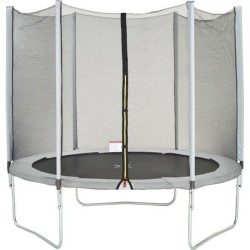 Trampoline Ø 250 cm Gris -...