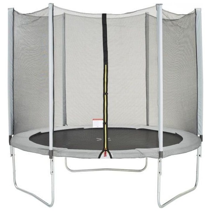 Trampoline Ø 250 cm Gris - KANGUI - Maxi Eco Avec Filet