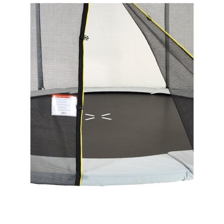 Trampoline Ø 300 cm Gris Maxi Eco - KANGUI - Filet, Echelle, Couvertu