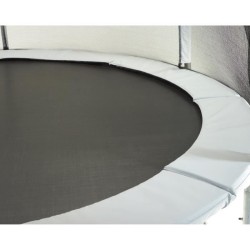 Trampoline Ø 360 cm Gris KANGUI - Maxi Eco - Filet, Echelle, Couverture de Protection