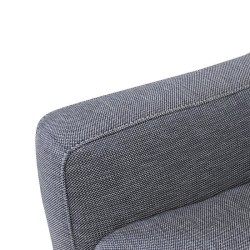 Canapé d'angle droit relax électrique - 5 places - KANSAS - Tissu Gris - L 283 x P 102 x H x 74 cm