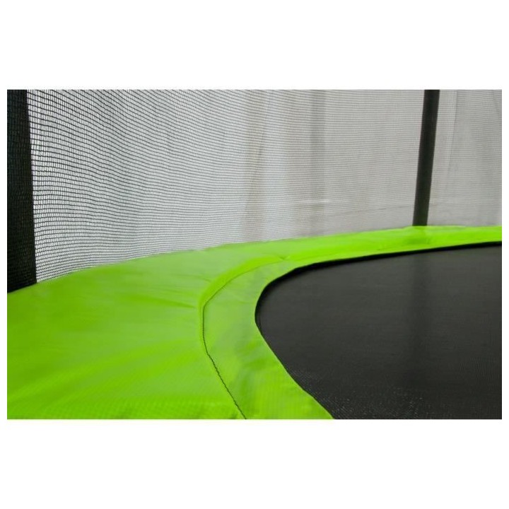 KANGUI Trampoline TWIN Ø 305cm - Vert - avec filet, échelle, couvert