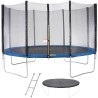 Trampoline MAXI ECO Ø 430 cm Bleu - Avec Filet, Echelle, Couverture de protection