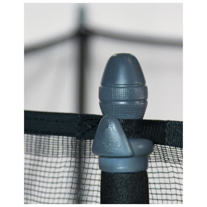 KANGUI Trampoline TWIN Ø 430cm - Vert - avec filet, échelle, couvert