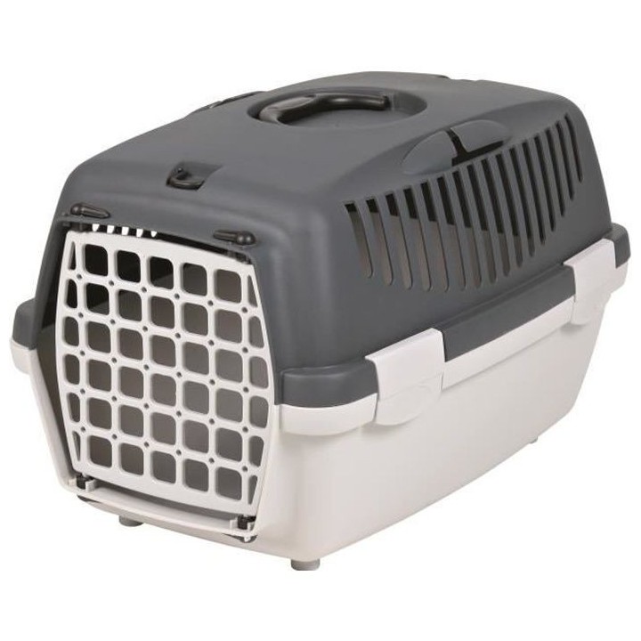 TRIXIE Box de transport Capri 1 - XS : 32x31x48 cm - Gris clair et gri