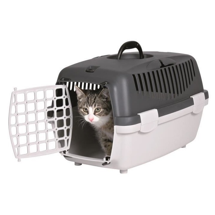 TRIXIE Box de transport Capri 1 - XS : 32x31x48 cm - Gris clair et gri