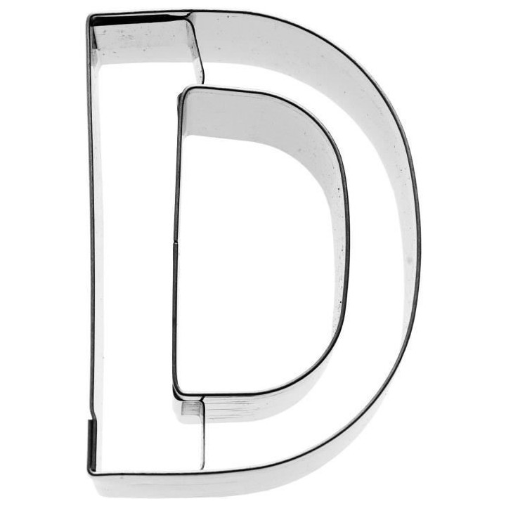 KARIS Emporte-piece Lettre D Birkmann T.1.4 - Inox - 6 cm - PG rouge