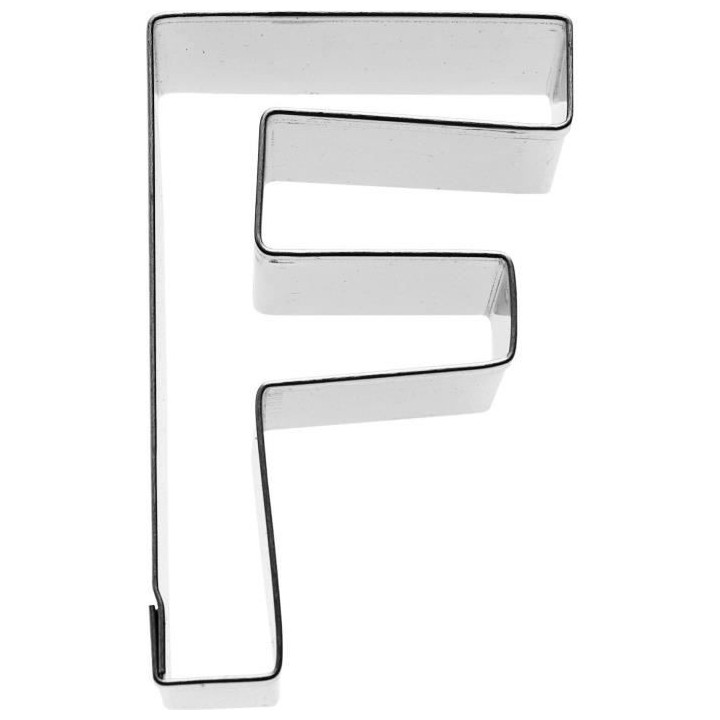 KARIS Emporte-piece Lettre F Birkmann T.1.5 - Inox - 6 cm - PG rouge