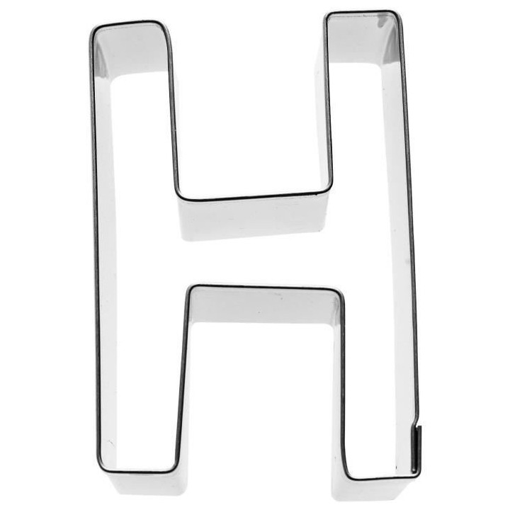 KARIS Emporte-piece Lettre H Birkmann T.1.5 - Inox - 6 cm - PG rouge