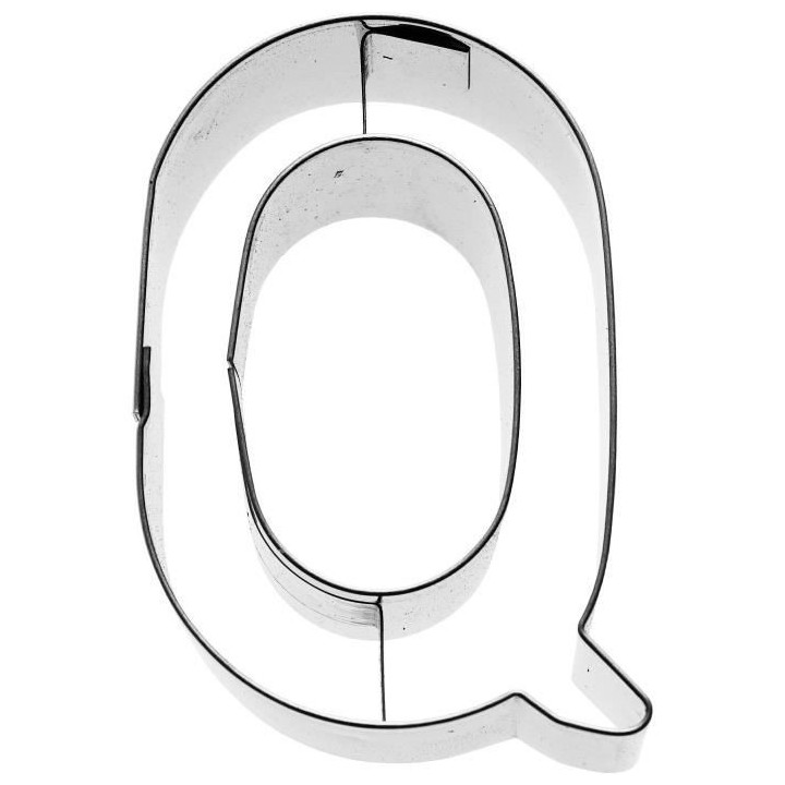 KARIS Emporte-piece Lettre Q Birkmann T.1.8 - Inox - 6 cm - PG rouge