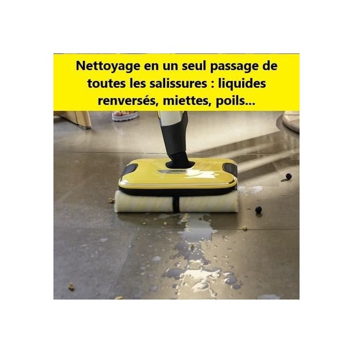 KARCHER Nettoyeur de sols FC 7 sans fil - 3 modes de Nettoyage - Posit