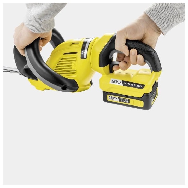 Taille haies KARCHER HGE 18-50 (batterie 18V / 2,5 Ah + chargeur rapid