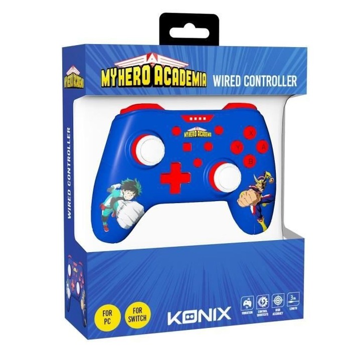 Manette de Jeu - KONIX - My Hero Academia - Bleu - Switch