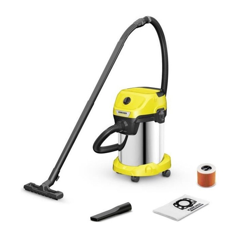 Aspirateur eau et poussiere KARCHER WD 3 S V-19/4/20 - Cuve inox 19 L - 1000W (Fonction soufflerie)