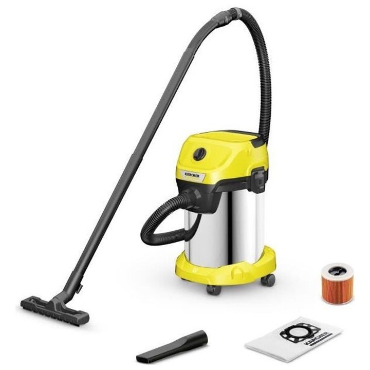 Aspirateur eau et poussiere KARCHER WD 3 S V-19/4/20 - Cuve inox 19 L