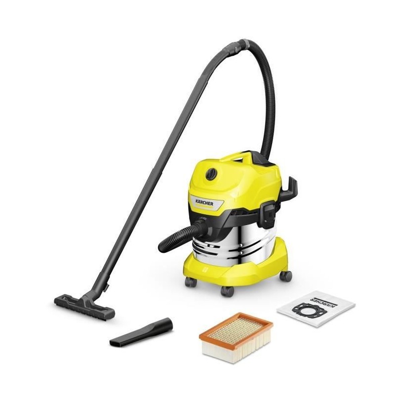 Aspirateur eau et poussiere KARCHER WD 4 S V-20/5/22 - Cuve inox 20 L - 1000W