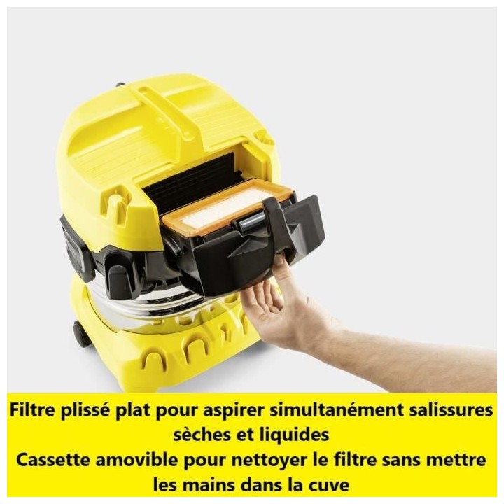 Aspirateur eau et poussiere KARCHER WD 4 S V-20/5/22 - Cuve inox 20 L