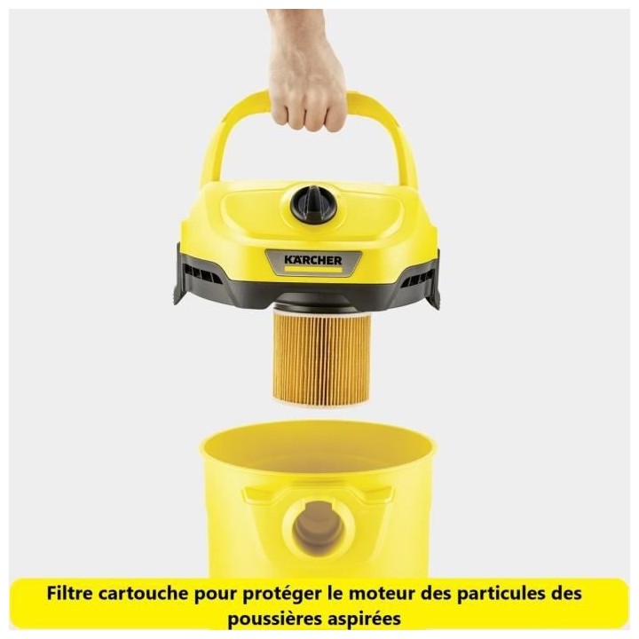 Aspirateur eau et poussiere KARCHER WD 2 Plus V-15/4/18 C - Cuve polyp