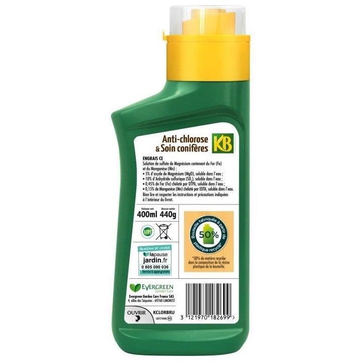 KB - Anti-Chlorose reverdissant & Anti-brunissement coniferes 400ml